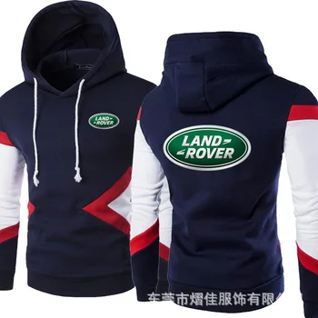 2021 Mænd Hættetrøjer LAND-ROVER bil logo syning Hætte Sweatshirt Streetwear lang-ærmet Jakke Hooded Træningsdragt Pullover mænd