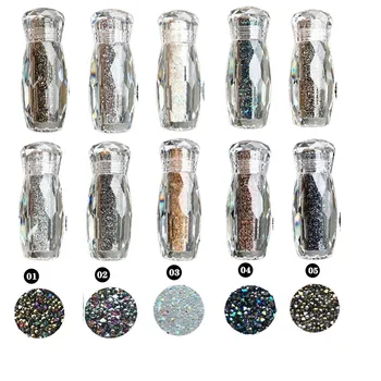 Caviar Perler 14 Assorterede Farver Mix Miniature Rhinestone Mikroperler glaskugler Metallisk Deco-stil Søm Kunst Design DIY Micro Perle