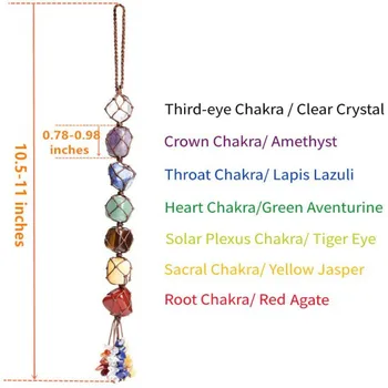 Lucky Perle Vedhæng 7 Chakra Dekoration Aura Crystal Dekoration Soveværelse Stue Bil Kontor Dekoration