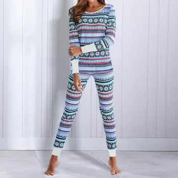 Dame Pyjamas Sæt Natten Passer Stribe Rummelig Relaxed Fit 2 Størrelser Letvægts Nat Shirt til Yoga Tykkere Søde Nattøj Homewear