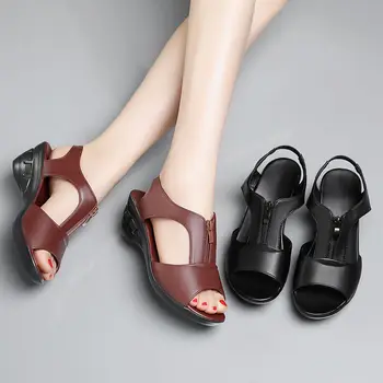 Sandaler kvinder er flad bund, nye sommer fisk munden høj hæl sko hældning hæl hæl midten af kvinders sandaler
