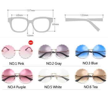 Yoovos 2021 Nye Classic Ocean Linse Solbriller Kvinder Brand Designer Uindfattede Briller Gafas Metal Goggle Eyewear Til Kvinder UV400