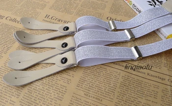 Guld og sølv elastisk suspender belt -, læder-justerbar ferie koreanske dekoration