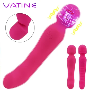 VATINE Magic Wand AV Vibrator Varme Dual Vibrator Klitoris Stimulator G Spot Vibrator Dildo Sex Legetøj til Kvinder, Sex Shop Legetøj