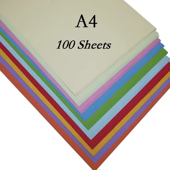 100 Ark Craft Papir A4 Børns DIY Farverige Håndværk DIY Rektangel Håndlavet Kunst Papir Håndværk Dobbeltsidet Farvet