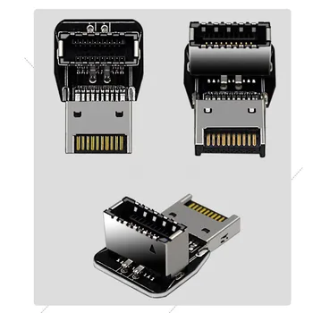 USB-Header-Adapter 10G 90 Graders Bøjning USB 3.1 Front Panel Stik Type-E Converter-Adapter til Computeren Bundkort