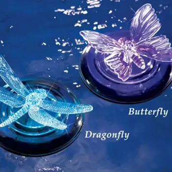Solar LED Undervands Lys Sommerfugl Form Flydende Lampe Springvand, Dam, Pool Lampe Farverige Dragonfly Underwater Lamp Part Indretning