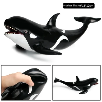 Simulering Marine Animal Model Af Blød Gummi Killer Whale Toy Killer Whale Pynt