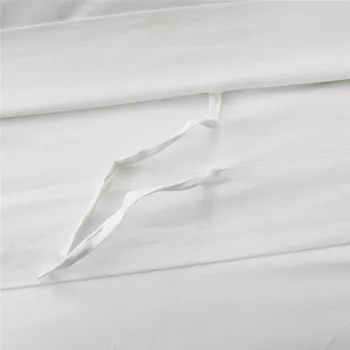4stk Bomuld Ren hvid luksus hotel sengetøj sæt dronning king size broderi dyne dyne dækker sengetøj, lagner, pude sæt