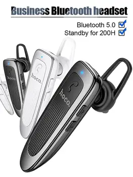 HOCO Ørepropper Trådløse Bluetooth-5,0 Business Headset Med Mic Lang Standby Telefon Øretelefon Sport Pendler I Øret Hovedtelefon