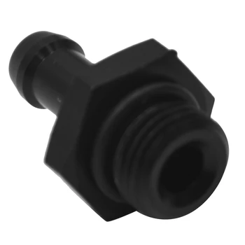 2stk AN6-8mm 5/16 Barb Slange Adapter Stik til Nylon Brændstof Montering Sort