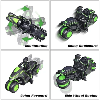 Fjernbetjeningen Motorcykel , Høj Hastighed RC Bil 2,4 Ghz 360 ° Rotation Drift Stunt Bil, Motorcykel Toy Gave til Børn