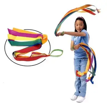 Børn Traditionelle Retro Rainbow Streamer Dans Interaktive Farvebånd Legetøj Til Børn Interaktive Spil Diy-klassisk