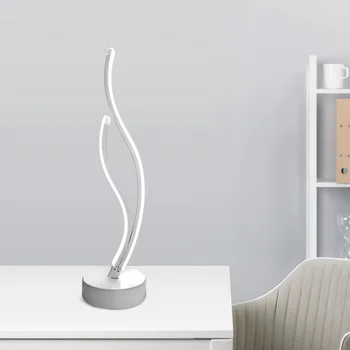 18W Moderne Minimalistisk LED bordlampe Spiral Til Soveværelse Sengen Akryl sengelampe Læsning Nat Lys EU UK Belysning i Hjemmet