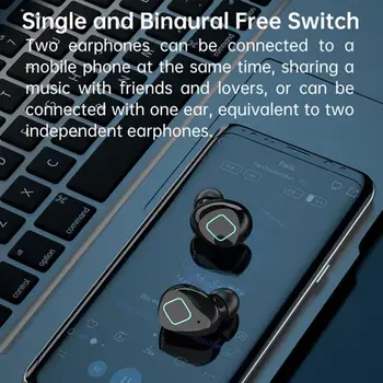 M6 TWS Øretelefoner Headset Dual-Vært Touch Bluetooth Hovedtelefon Stereo Trådløse Headset Lossless støjreduktion Vandtætte Hovedtelefoner