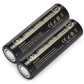LiitoKala Lii-34A 18650 3400mah 3,7 v 3400mah 18650 Genopladeligt Lithium Batteri For Lommelygte batterier