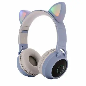 Kat Øre Bluetooth-Hovedtelefoner Støjreducerende Voksne Børn Pige Headset Sport Hovedtelefoner Musik Med Mic Gave Til Computer