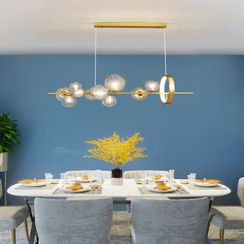 Restaurant moderne simpel bønne boble kreative personlighed lys luksus fashion bar førte lange spisestue lamper