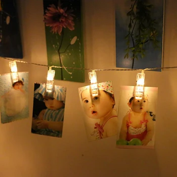 1,5 M Foto lys Batteri Drevet Led String Jul nytår Dekoration Party Bryllup Hjem Fairy lights