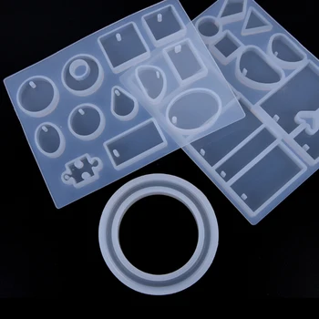 Gennemsigtig, Silikone Formen Halskæde i Resin Vedhæng Smykker at Gøre Mould DIY Hånd Håndværk Harpiks Forme Til Smykker