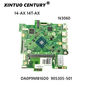 For HP 14-AX 14T-AX Laptop Bundkort Med N3060 CPU 32GeMMC 905305-601 905305-001 DA0P9MB16D0 MB Testet Hurtigt Skib