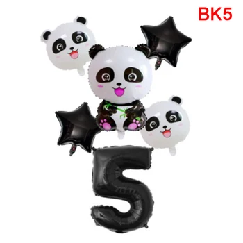 Cartoon Animal Panda Star Folie Antal Ballon Børn Fødselsdag Part Indretning Ny