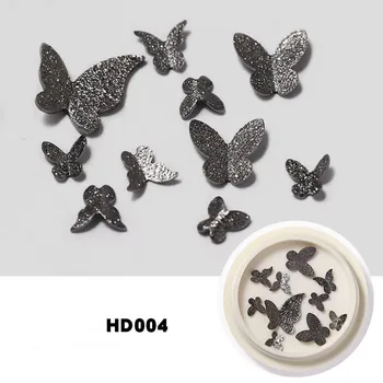 1 Kasse Blandet Nail Art Butterfly Charms Guld Metal Nitter Nitte Ultra Tynd Tilbehør Til Udsmykning