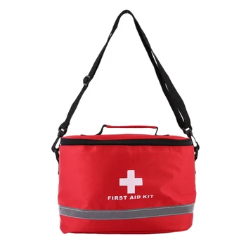 Offentlig First Aid Kit Sport Camping Taske Hjem Nødsituation Overlevelse Pakke Rød Nylon Slående Symbol På Tværs Af Crossbody Taske