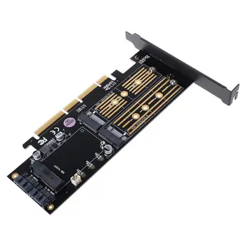 85DC PCI-E 3.0 grafikkort (X16) på M. 2 PCIE SSD til en M2-Adapter Raiser M-Tasten B-Tasten mSATA 2 x 7Pin SATA-Port NVME M2 SSD AHCI mSATA 3 i 1 Riser