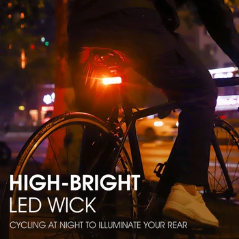 WEST CYKLING Mountain Bike Light Remote Turn-Signal Cykel Baglygte USB-Genopladelige MTB Cykling Bageste LED Sikkerhed advarselslampen