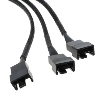 30CM 4Pin til 3 Måder Y Splitter Kabel-Fan 4 Pin til 3x4Pin/3Pin Extension Kabel til PC Bærbare Tilbehør