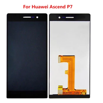 Huawei P7 Vise Ascend P7 LCD-Touch Screen Digitizer med Ramme Udskiftning Sort Hvid For