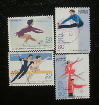 4stk/Sæt Japan Post Frimærker 1994 World Figure Skating Championships, der Anvendes Indlæg Markeret Frimærker til Indsamling