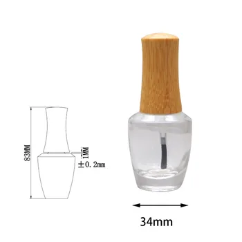 20pcs 15 ml Tom Neglelak Flaske Kosmetiske Containere Søm Glas Flasker med Pensel Gennemsigtigt Glas Med Bambus Låg