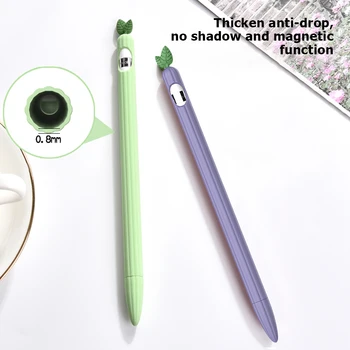 For Apple Blyant 1 2 Tilfælde Dække Farverige Silikone penalhus med Non-slip Beskyttende Dække Tablet Touch Pen Passer til IPad