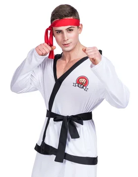 Man Karate, Taekwondo Japansk Anime-Film Karakter Ninja, Rollespil Tøj Halloween Cosplay Kostumer Party Dress Up, Der Passer