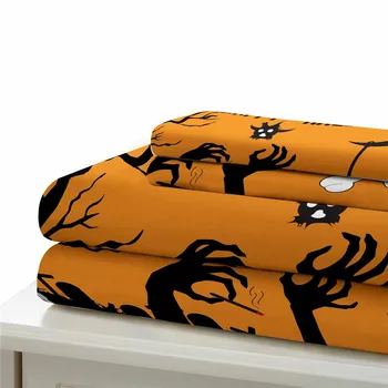HELENGILI 3D-Sengetøj Sæt Halloween Print Duvet cover sæt sengetøj med pudebetræk sæt sengelinned boligtekstiler #YC-117