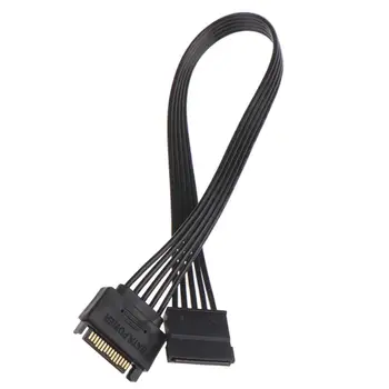 15-Pin SATA Power Supply Splitter Kabel-Harddisk 1 Mandlige og 5 Kvindelige Udvidelse Ledning Til Computer HDD med en SSD 30cm 2021