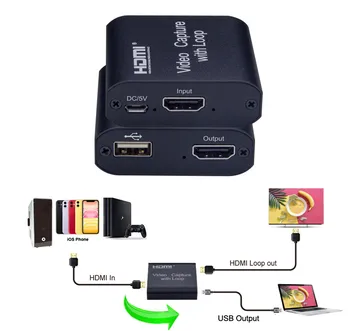 1080P HDMI 4K Video Capture Enhed Til HDMI USB 2,0 Video Capture Kort Dongle Spil Optage Live-Streaming Broadcast Lokale Loop Out