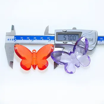 DIY Smykker Resultater Akryl Vedhæng Piger Bubblegum Halskæde Plast Butterfly Charms Ornament Tilbehør 57x40x10mm 48pcs