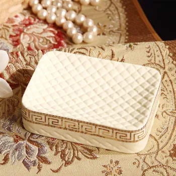 Badeværelse Bærbare Sæbeskål Keramik Afløb Soap Box Kreative Badeværelse Forsyninger Blomst Dekoration Europæiske Pastorale Stil