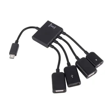 OTG 3/4 Port Micro-USB-Strøm Opladning Hub Kabel-Spliter Stik Adapter Til Smartphone, Computer, Tablet, PC-Data Wire