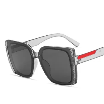 Den Nye Boks Solbriller Tendenser Koreansk Stil Solbriller Kvinder Nye Mode Trimning Dot Lak Solbriller 5271