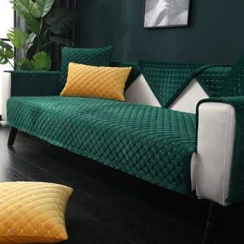6 Farve Sofa Slipcovers Plys Stof Sofa overtræk Til Stue Moderne Hjørne Sofa Dækning For Sofaer, Non-slip Sæde Pude, Håndklæde