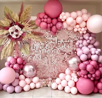Baby Shower Globale DIY Macaron Lotus BABY Hot Pink Balloner Guirlande-Arch Kit Bryllup, Jubilæum, Fødselsdag Balloner Indretning