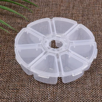 8 Grid Klip Dispenser Plastik Gennemsigtig Smykker Opbevaringsboks Indsamling Container Sag Til Papirvarer Washi Tape Mønt Pille