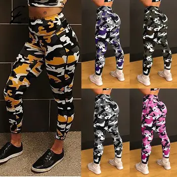 CHRLEISURE Camouflage Leggings til Kvinder Push-Up Bukser Sexet Slank Tynde Legging Elasticitet Tøj