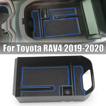 For Toyota RAV4 2019 2020 Bil Center Konsol, Armlæn Opbevaring Box Skuffe Arrangør Anti-Slip Måtter