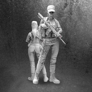 Smuk Pige Soldier-Serien Hvid Model Kit af Høj Kvalitet Epoxy Harpiks Hjem Håndværk Indretning Self-assembled Kriger Tal 1/35 5cm
