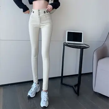 Nye 2021 Kvinders Høj talje tynde hvide Kvindelige Stretch elastiske jeans Top designer brand, fritid, mode-Jeans plus størrelse